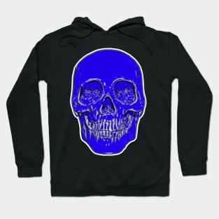 One Piece Skull Blue Neon, Crystal Skull Hoodie